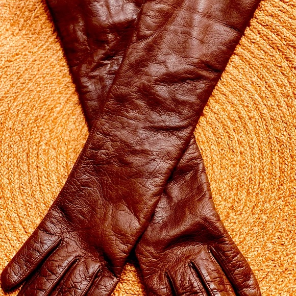 Vintage Brown Genuine Driving Gloves - Picture 2 of 3